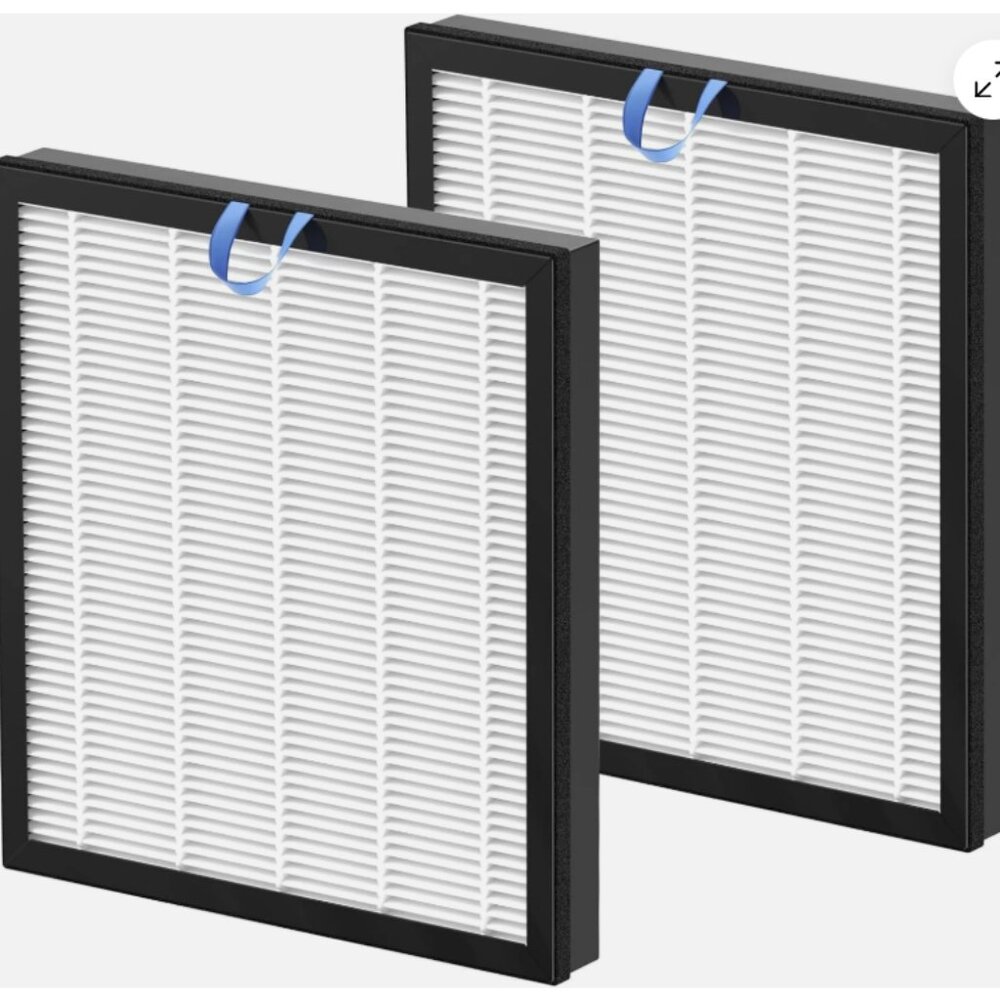 2 PACK H13 True HEPA Replacement Filter For LEVOIT Vital 100S Air Purifier White